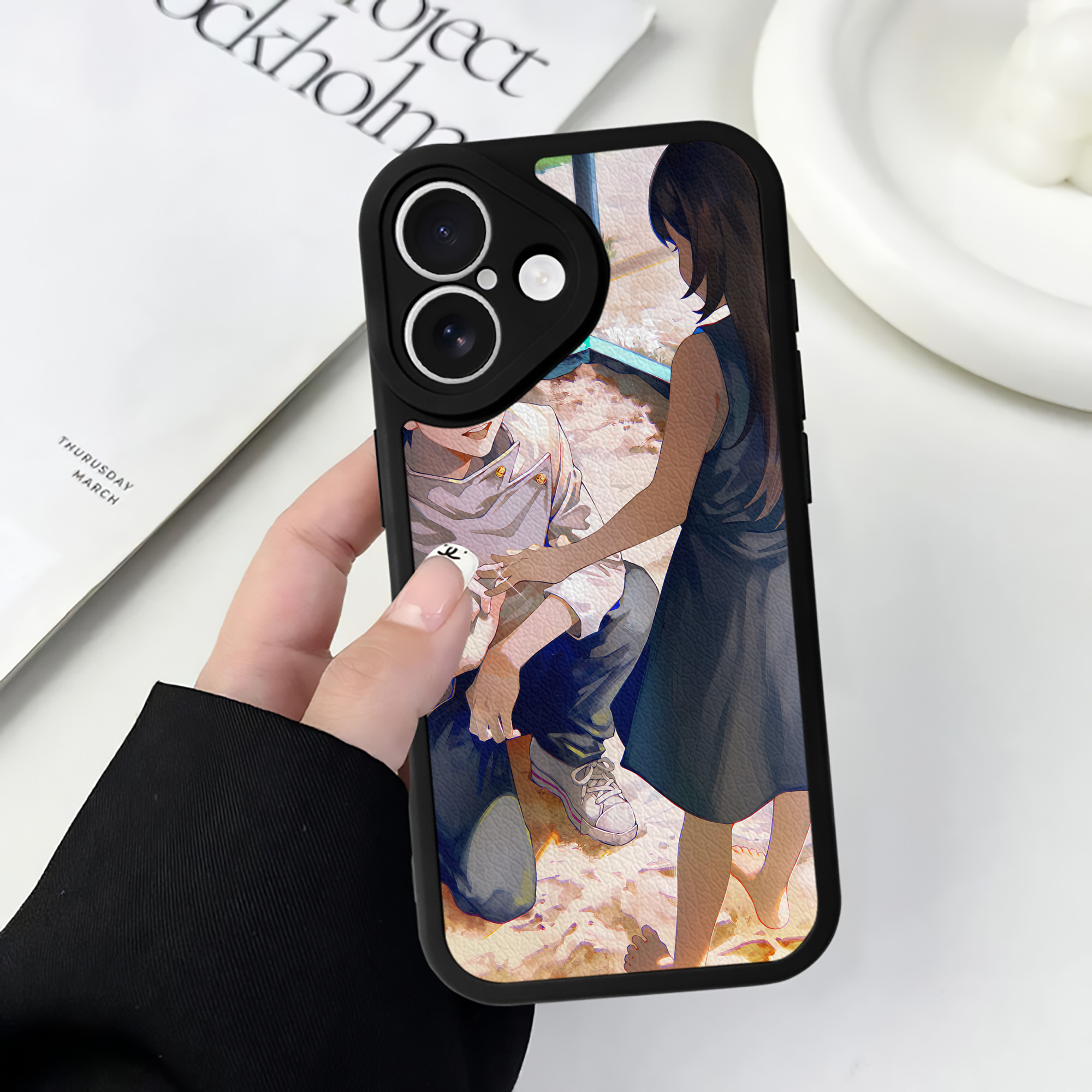 （画像用） 呪術廻戦 Jujutsu Kaisen 【iPhone 16シリーズ対応】シリコンスマホケース（レザー調） 材質：シリコン